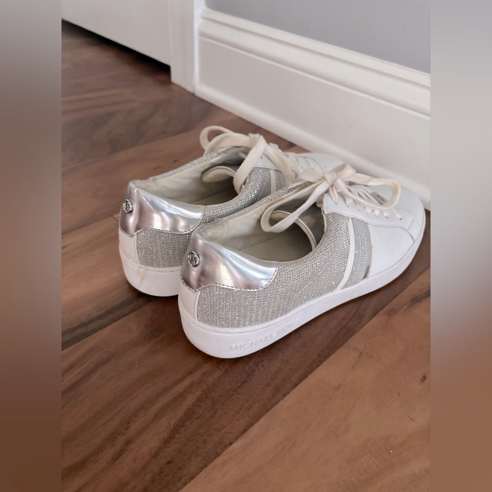 Michael Kors White and Silver Sneakers - Picture 3 of 3